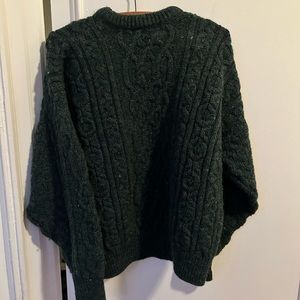 Forest Green Irish Cable Knit Sweater